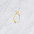 Pear Cut Lab Grown Diamond Solitaire Engagement Ring in Solid 14K Gold