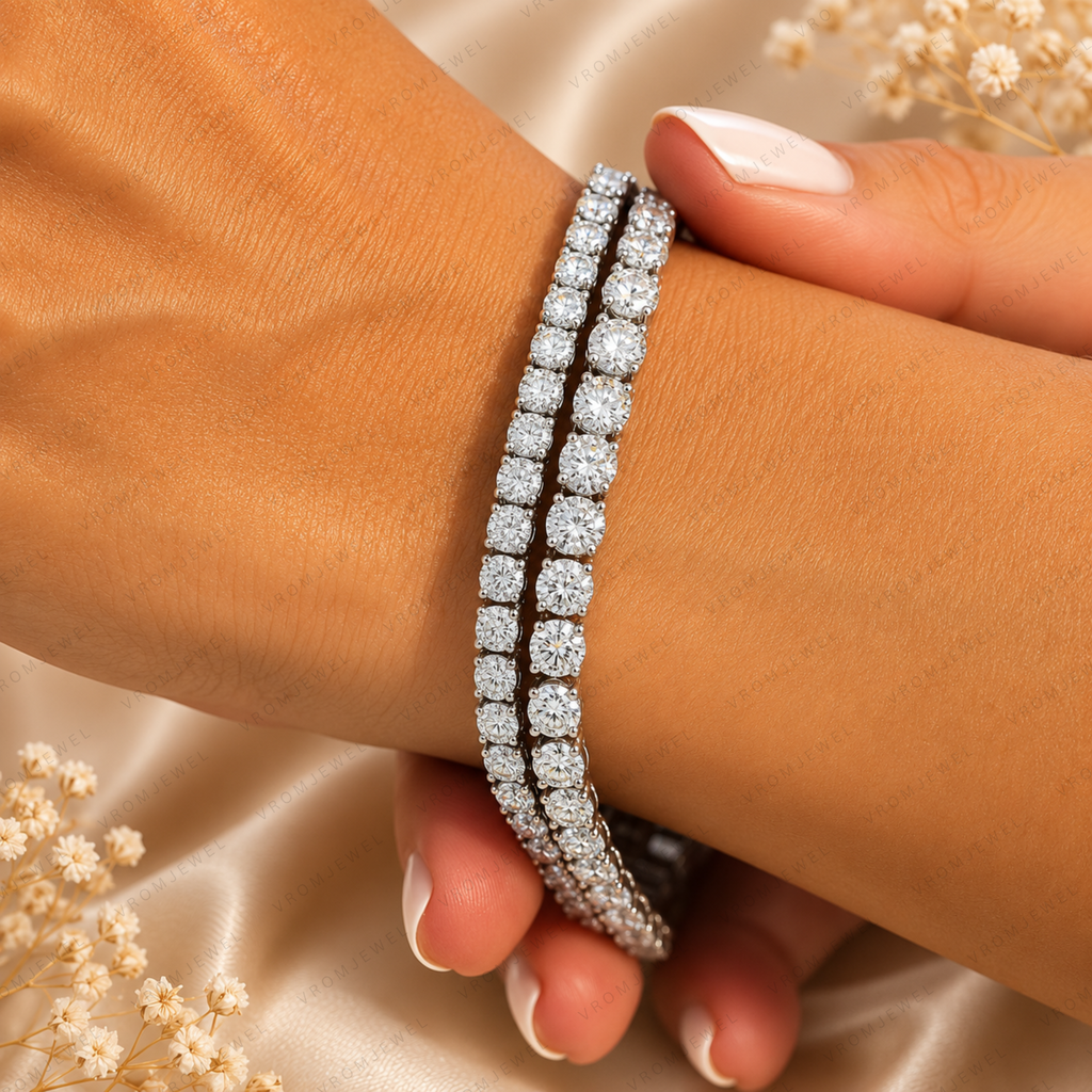 Classic Round Lab Diamond Tennis Bracelet