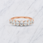 Oval Lab Grown Diamond Anniversary Band in Solid 14K Gold
