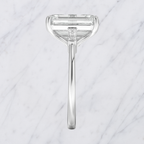 Emerald Cut Lab Grown Diamond Engagement Ring with Tapered Baguette Accents