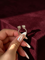 Pear & Emerald Lab Grown Diamond Toi et Moi Ring, Two Stone Diamond Engagement Ring, Pear Emerald Diamond Ring, Unique Engagement Ring