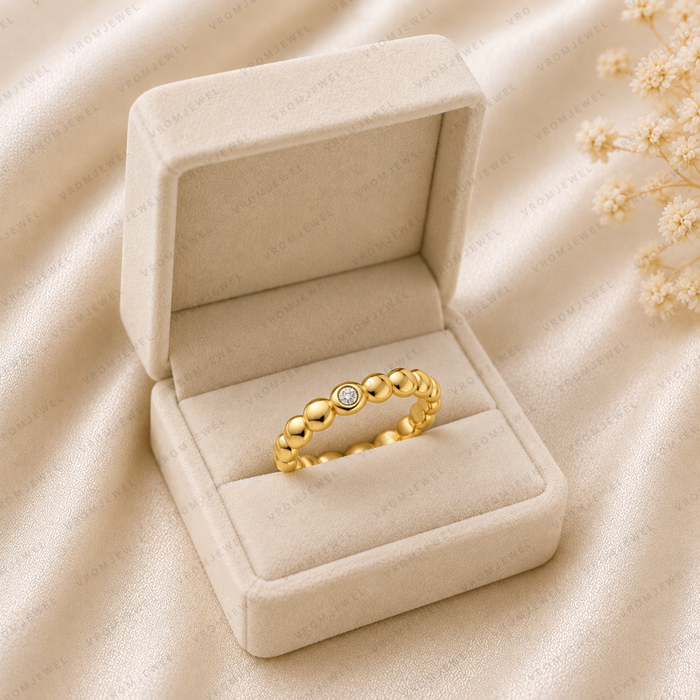Minimalist Diamond Ring | Lab Grown | Bezel Set | 14K Yellow Gold