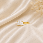 Radiant Engagement Ring | Lab Grown Diamond | Bezel Solitaire | 14K Gold