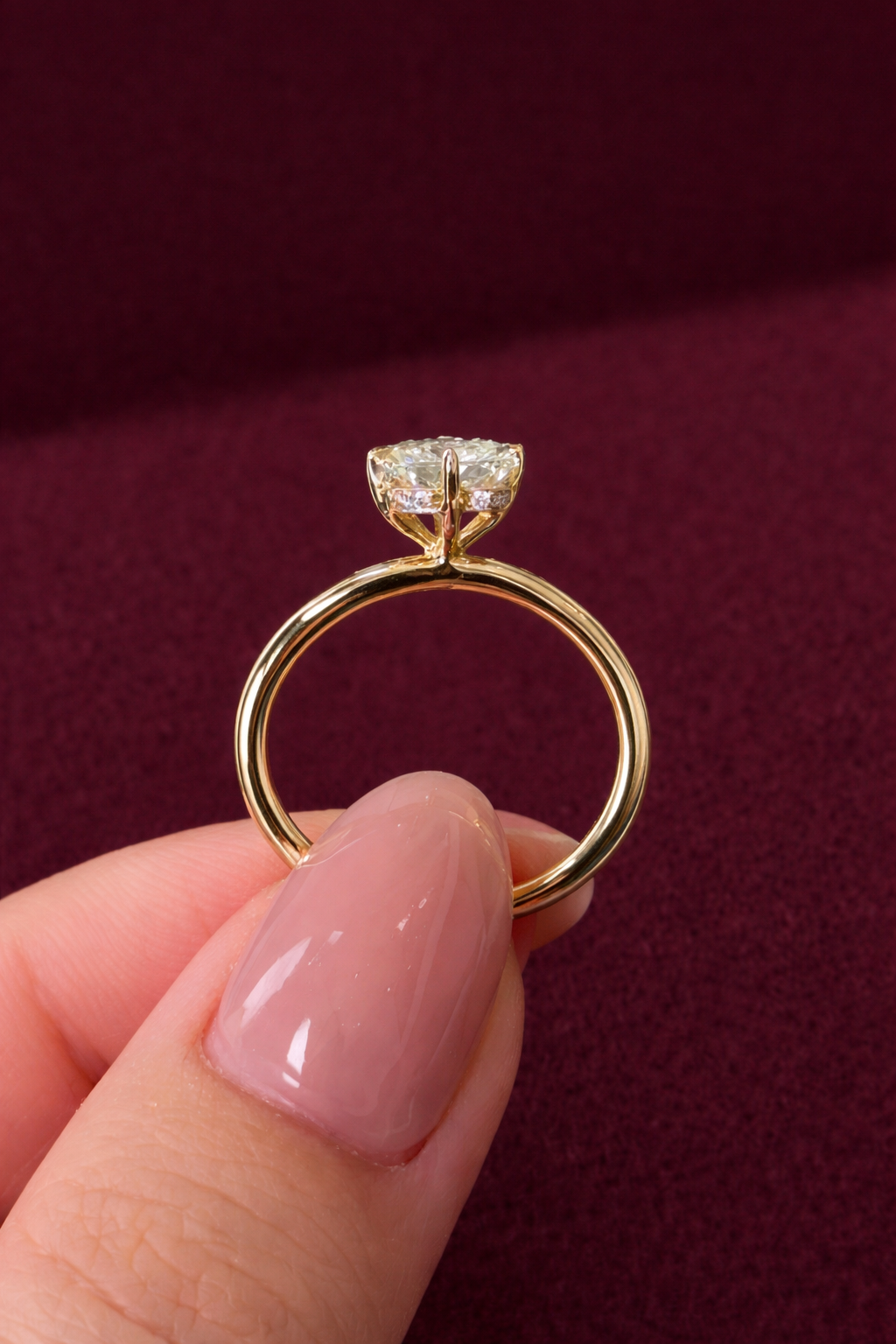 Radiant Cut Diamond Halo Engagement Ring, Radiant Diamond Ring with Round Halo, Classic Radiant Engagement Ring, Vintage Style Halo Ring