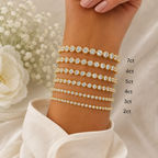 Bezel Set Round Lab Grown Diamond Tennis Bracelet in Solid 14K Gold