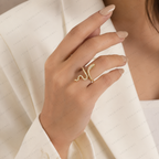 Snake Lab Grown Diamond Ring, Diamond Snake Ring, Serpent Wrap Ring, Solid Gold Snake Ring, Open Wrap Ring, Minimalist Statement Ring