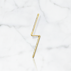 Linear Zig Zag Earring Lightning Design | Lab Grown Diamond | 14K Yellow Gold