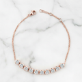 Minimalist Diamond Bar Bracelet | Lab Grown Diamond | 14K Yellow Gold