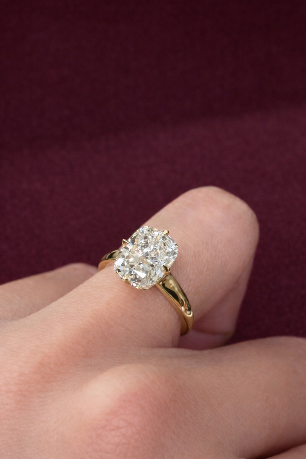 Cushion Cut Diamond Halo Engagement Ring, Cushion Diamond Ring with Round Halo, Classic Cushion Halo Ring, Luxury Diamond Engagement Ring