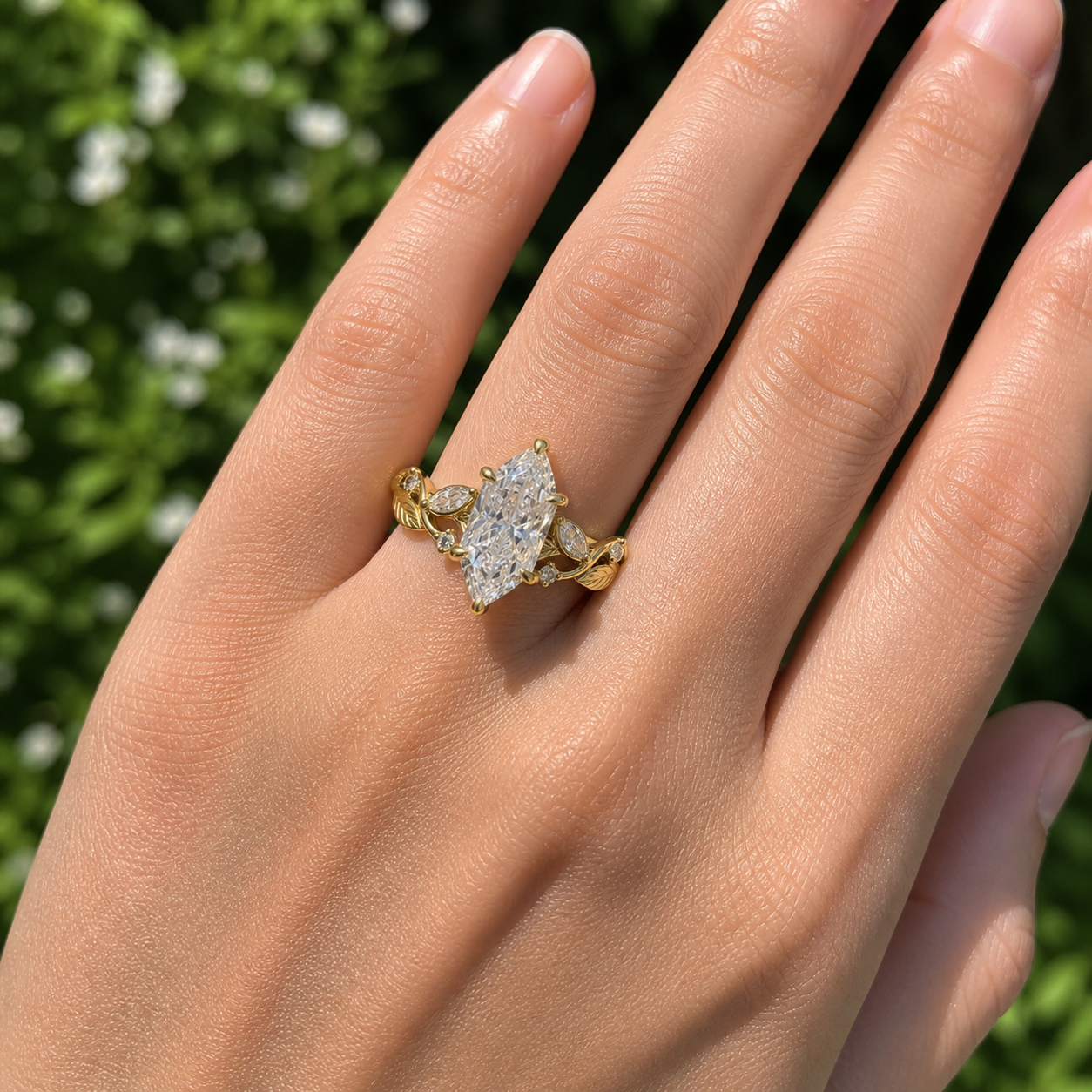 Dutch Marquise Diamond Signet Ring, Marquise Lab Grown Diamond Ring, Statement Gold Signet Ring, Vintage Inspired Diamond Ring.