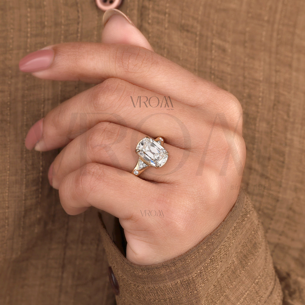 3.5CT Antique Old Mine Cushion Cut Ring Taylor Swift Ring