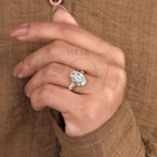 3.5CT Antique Old Mine Cushion Cut Ring Taylor Swift Ring