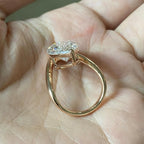 Marquise Cut Solitaire Ring | Lab Grown Diamond | 14K Yellow Gold