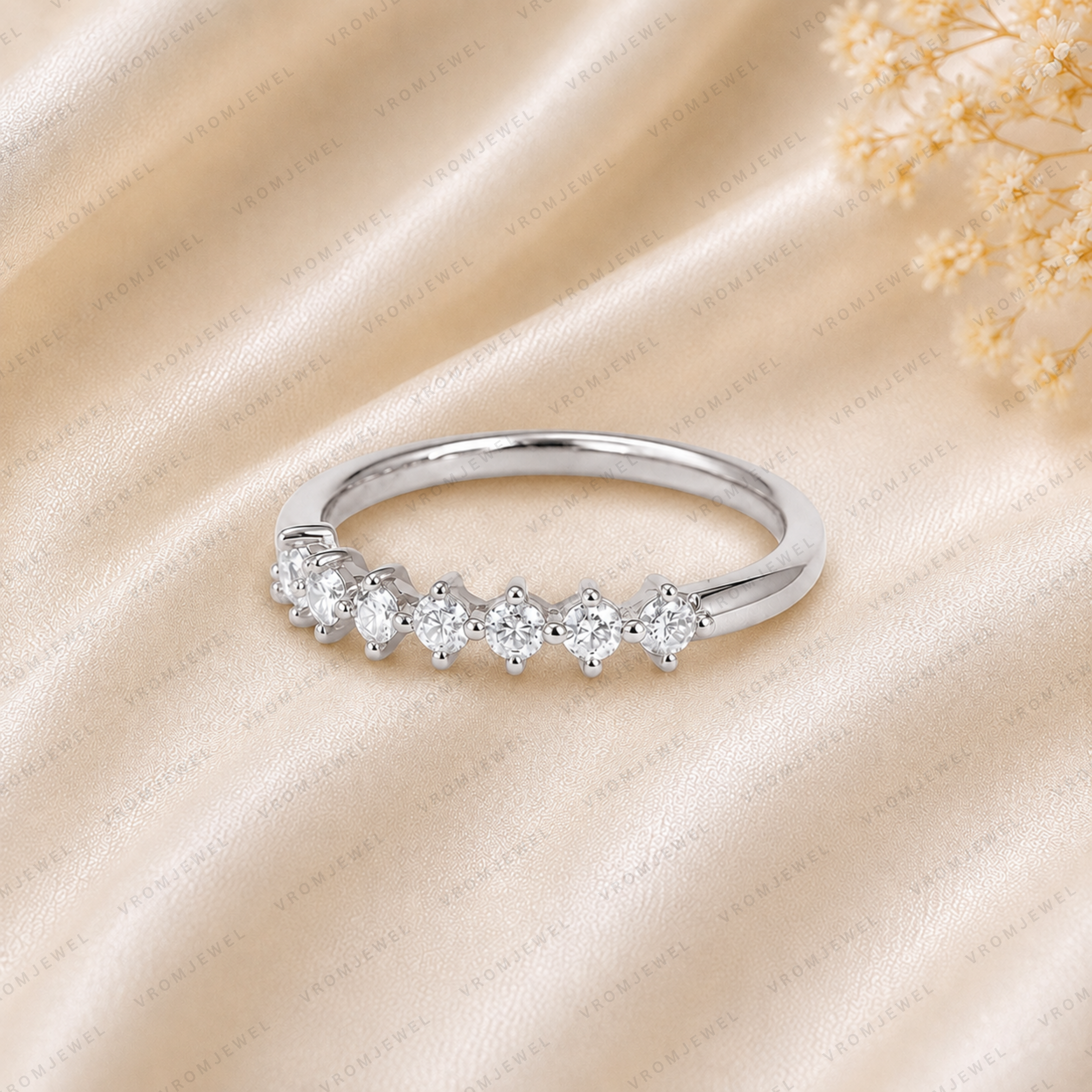 Diamond Eternity Band | Lab Grown | Solid 14K Yellow Gold Stacking Ring