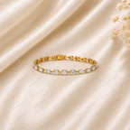 Multi Shape Diamond Tennis Bracelet | Lab Grown | 14K Yellow Gold Anniversary Gift