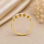 Oval Lab Grown Diamond 5-Stone Bezel Set Wedding Band