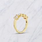 Oval Lab Grown Diamond 5-Stone Bezel Set Wedding Band