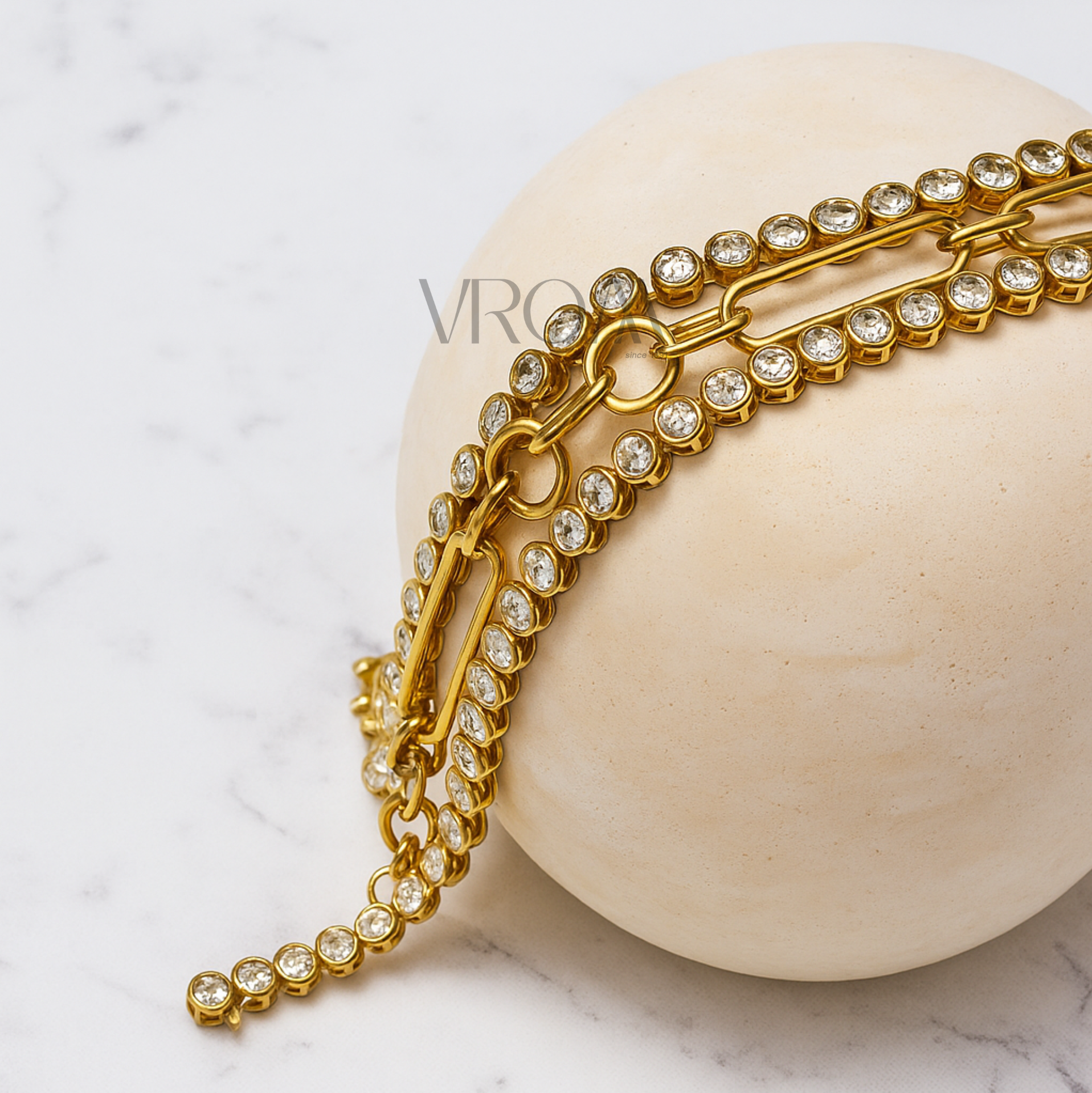 Oval Lab Grown Diamond Tennis Bracelet in Bezel-Set Solid 14K Gold