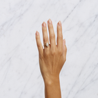 1.00 CT Lab Grown Marquise Diamond Ring: 14k Gold Bezel Solitaire