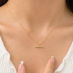 Vintage Geometric Lab Grown Diamond Necklace, Round Diamond Pendant Necklace, Art Deco Diamond Necklace, Solid Gold Necklace