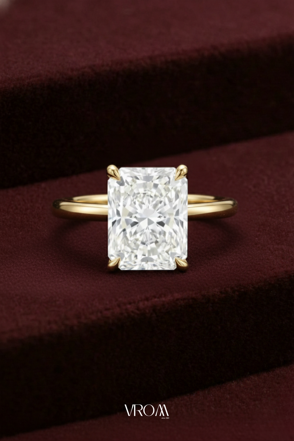 Radiant Diamond Stackable Ring, Four Band Diamond Ring, Statement Engagement Ring, Lab Grown Diamond Ring, Multi Band Bridal Ring