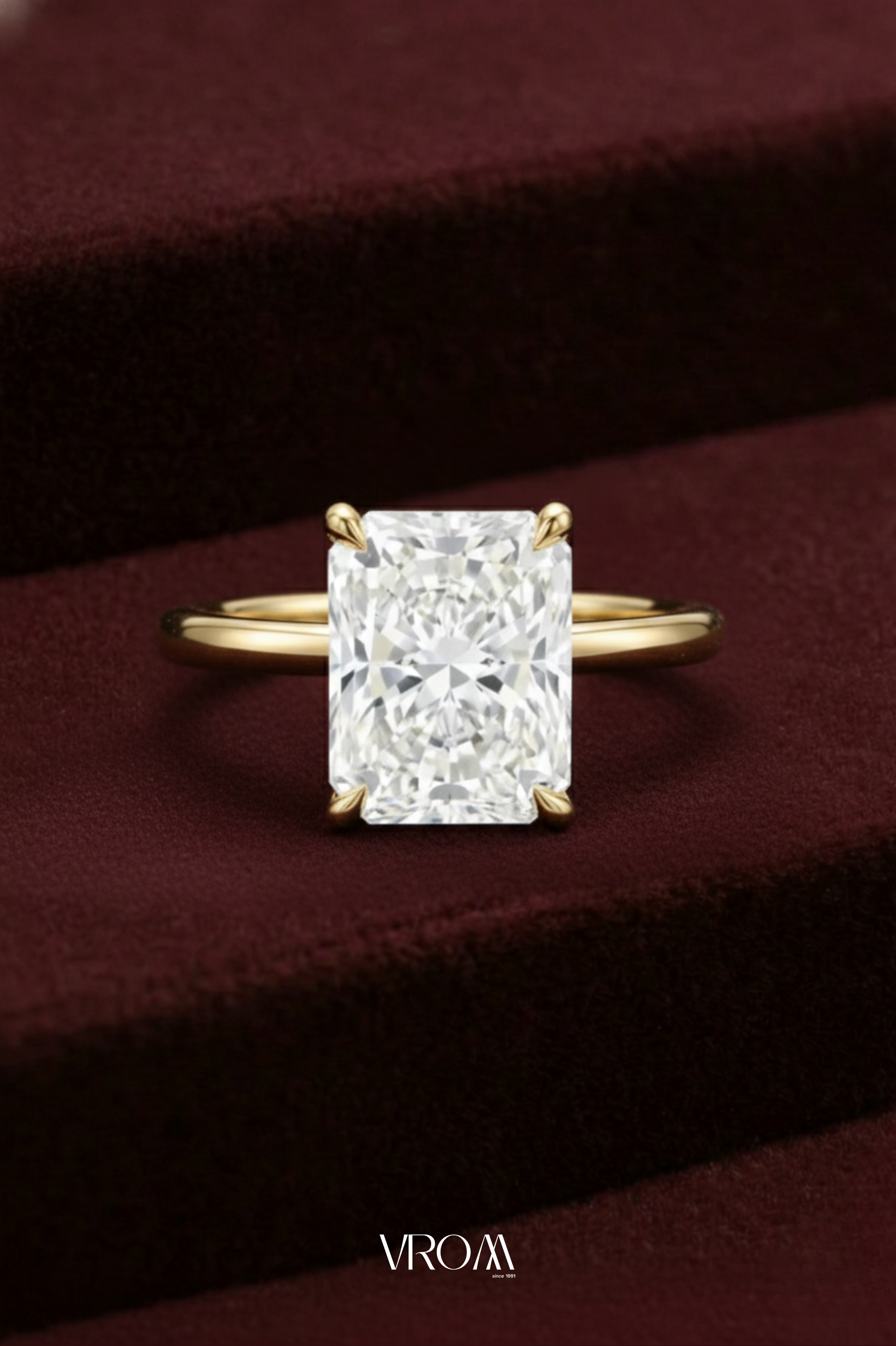 Radiant Diamond Stackable Ring, Four Band Diamond Ring, Statement Engagement Ring, Lab Grown Diamond Ring, Multi Band Bridal Ring