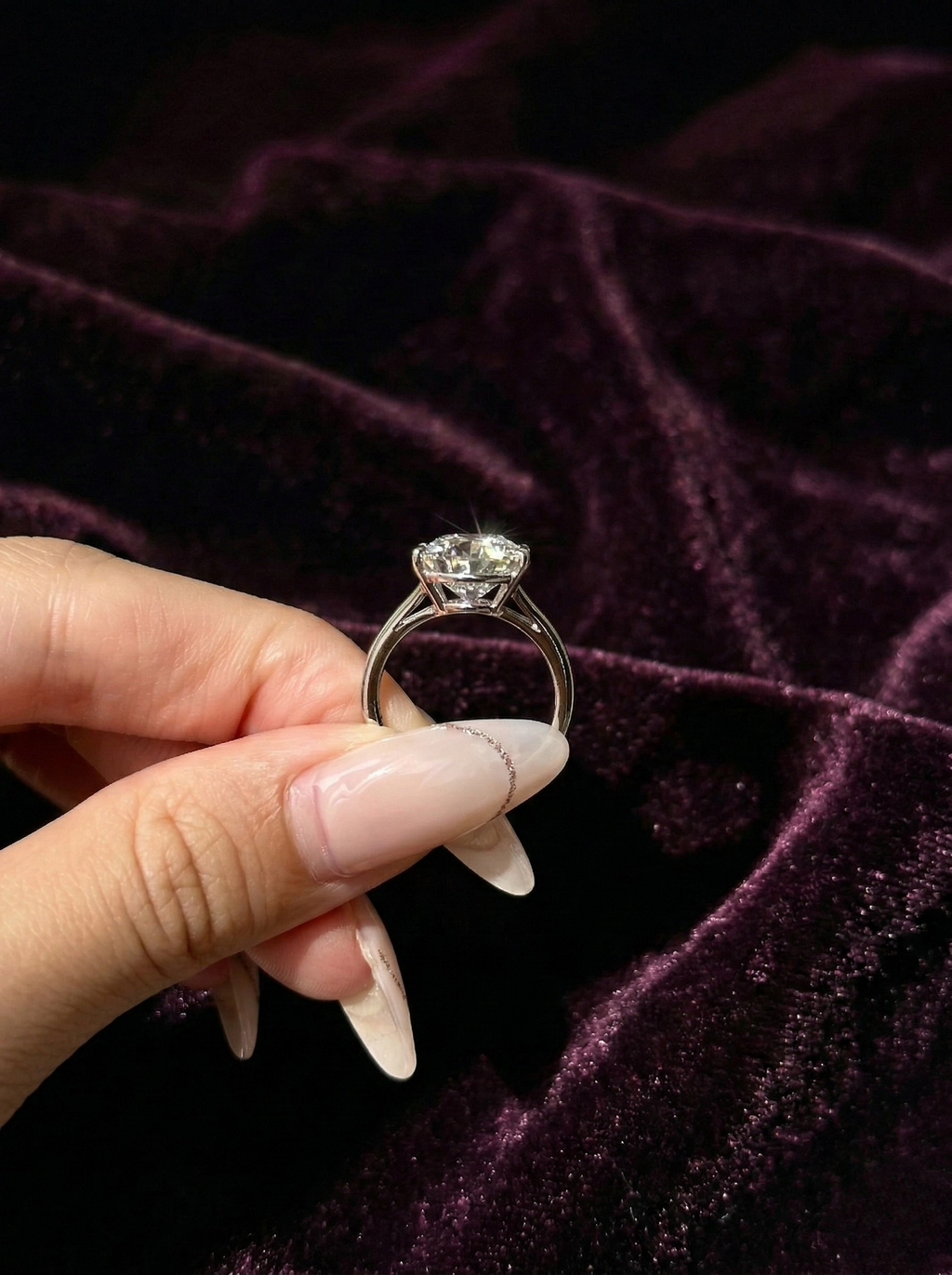 5 Carat Pear Lab Grown Diamond Engagement Ring, Pear Solitaire Diamond Ring, 14K White Gold Statement Ring, IGI Certified