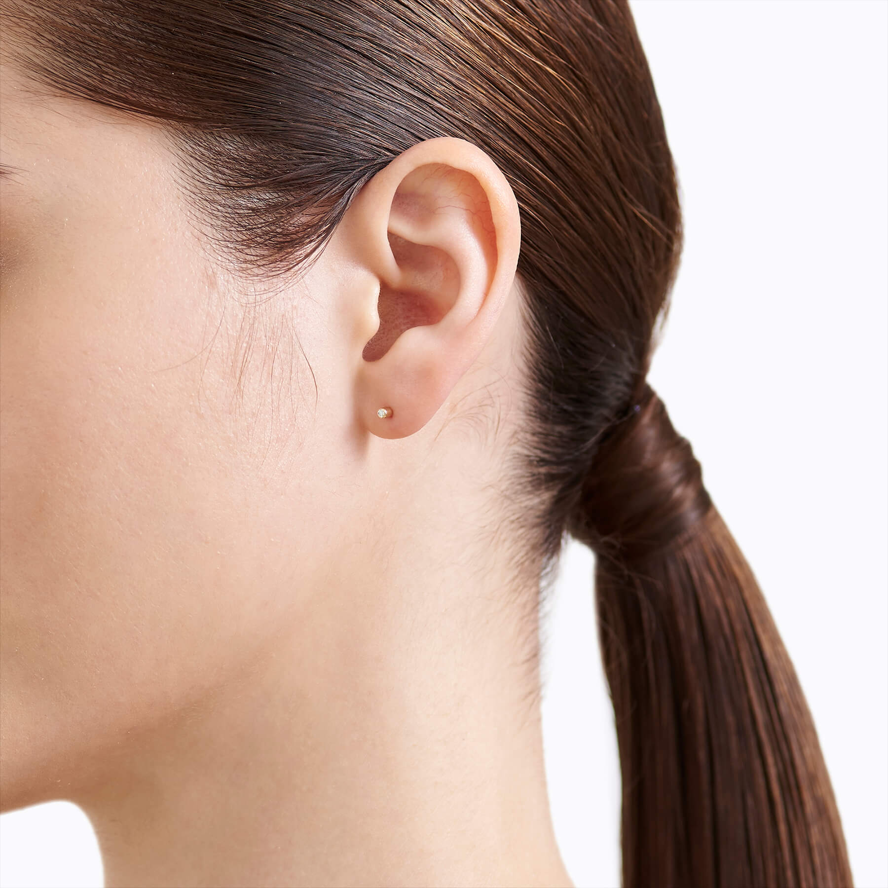 Minimalist Bezel Set Jewelry Set 4 in 1 | Lab Grown Diamond | 14K Yellow Gold