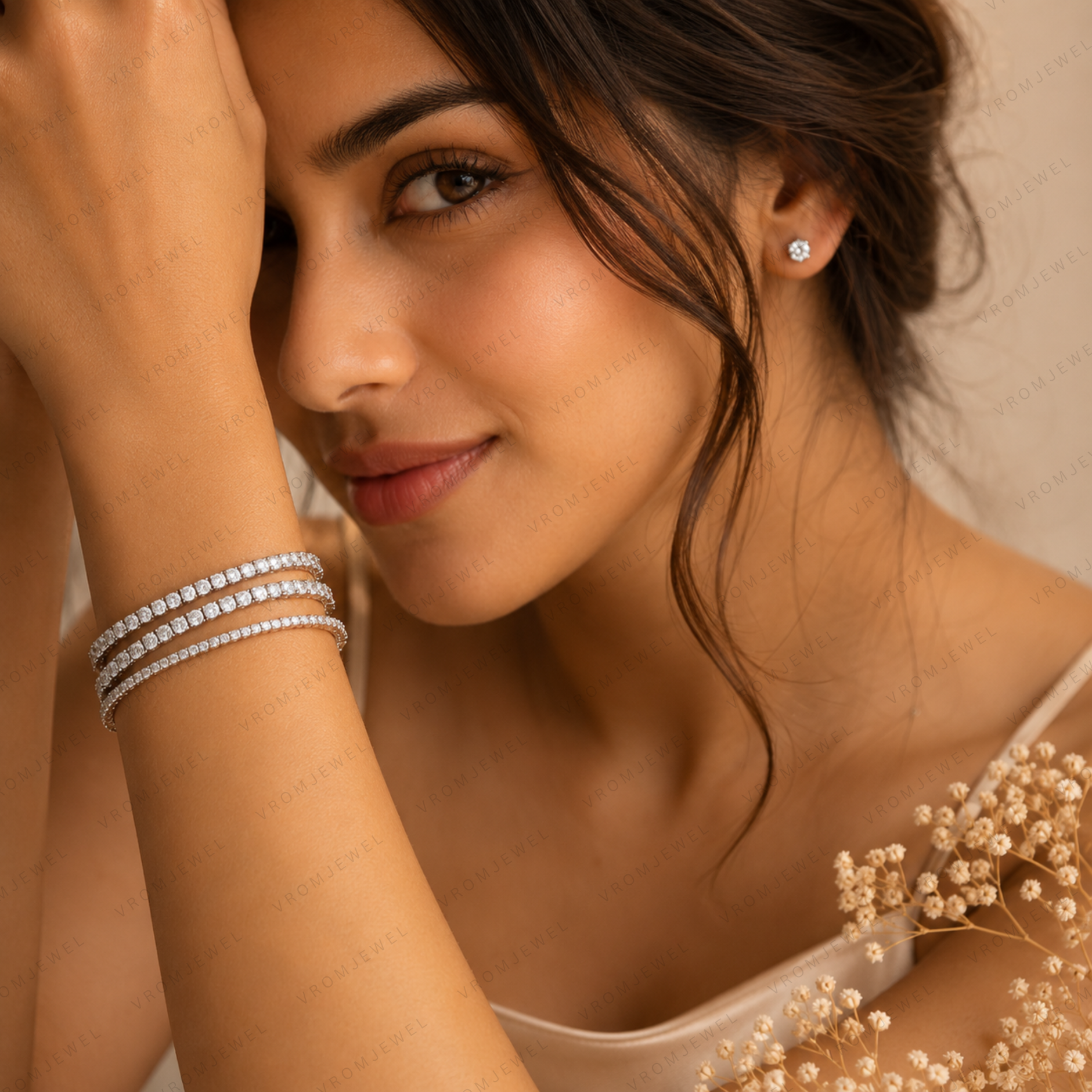 Classic Round Lab Diamond Tennis Bracelet