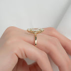 5CT Marquise Cut Ring Modern Solitaire | Lab Grown Diamond | 14K Yellow Gold