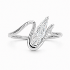 2CT Pear Step Cut Lab Grown Diamond Ring | Sculptural Wrap Design | Modern Engagement Ring | 14K Gold Proposal Ring