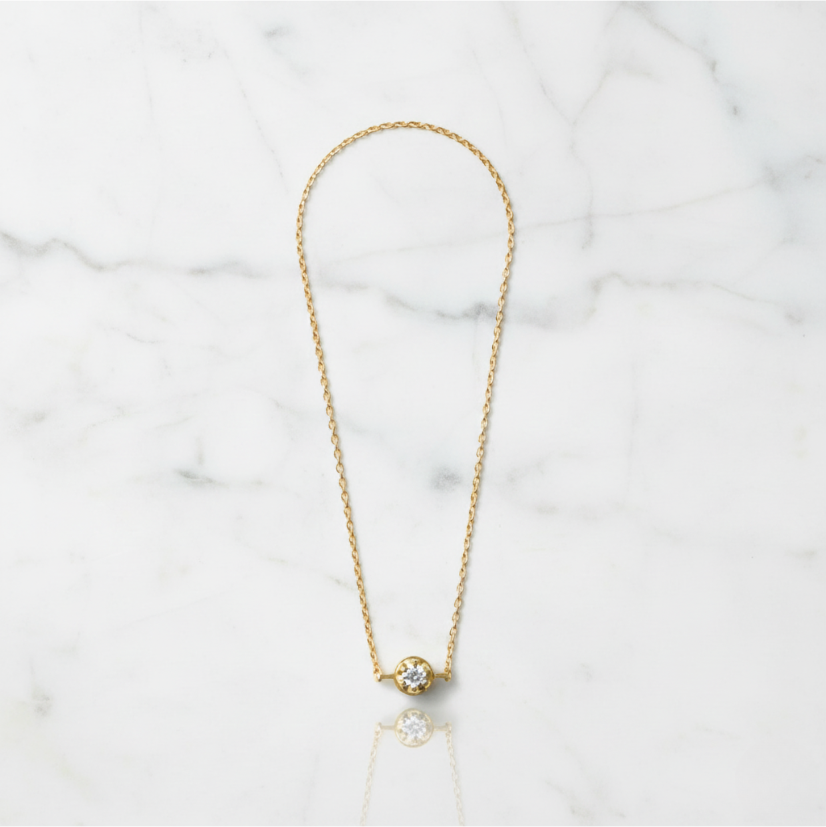 Minimalist Bezel Set Jewelry Set 4 in 1 | Lab Grown Diamond | 14K Yellow Gold