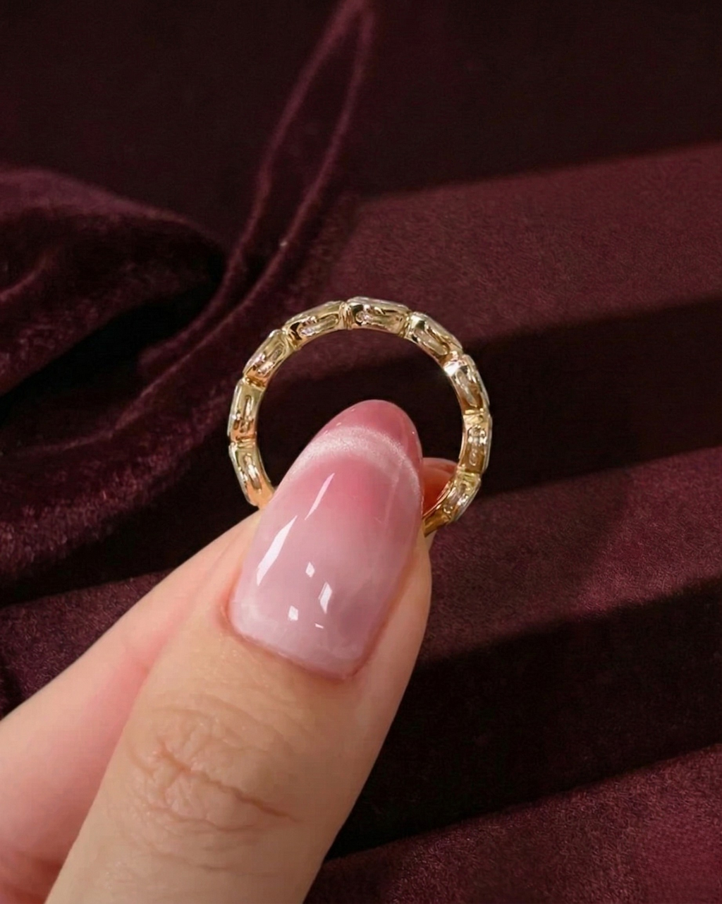 Pear Diamond Half Eternity Band, Bezel Set Pear Diamond Wedding Band, Pear Shape Diamond Anniversary Ring, Stackable Pear Diamond Ring.