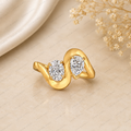 Oval & Pear Lab Grown Diamond Two Stone Bypass Anniversary Ring