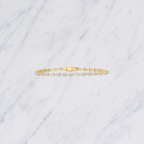 5.60ct Pear Cut Lab Grown Diamond Tennis Bracelet: 14k Gold Bridal Jewelry