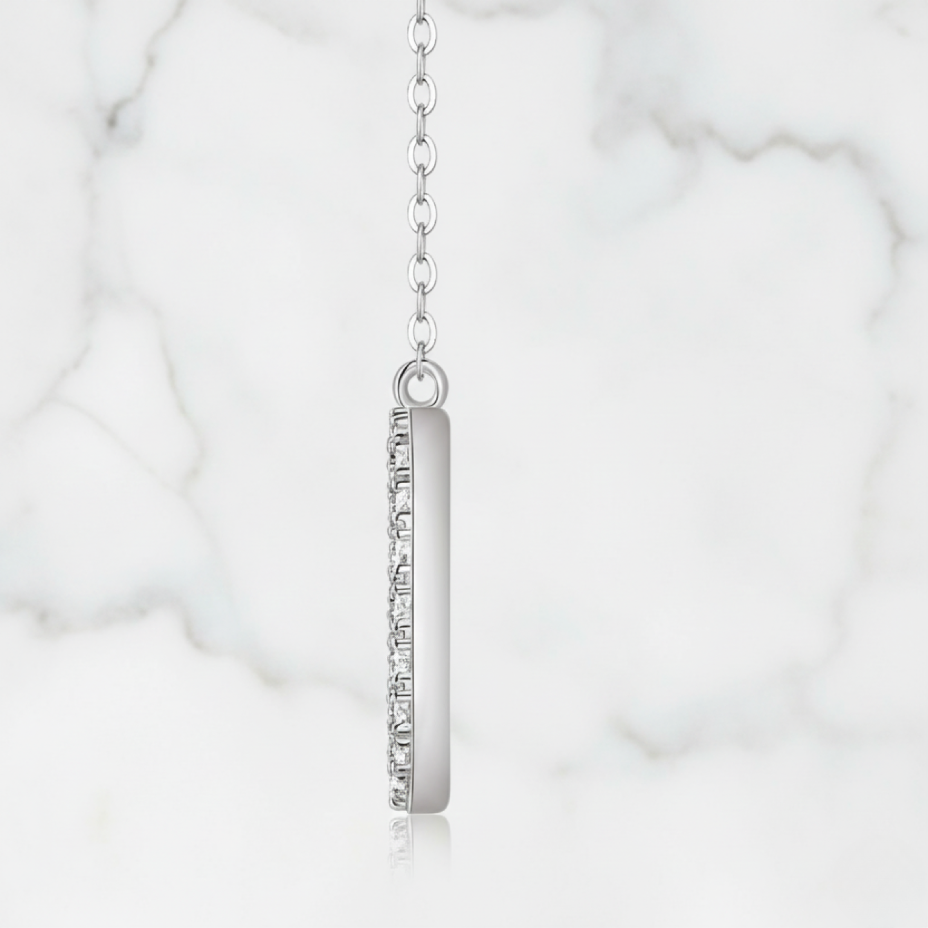 Dainty Circle Pendant Necklace Iced Out | Lab Grown Diamond | 14K Yellow Gold Modern Look