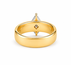 Lozenge Shape Lab Grown Diamond Ring | 2 CT | Bold Cigar Band | Geometric Engagement Ring | 14K Gold