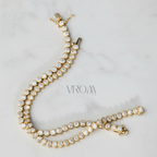 Bezel Set Round Lab Grown Diamond Tennis Bracelet in Solid 14K Gold