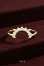 Oval Diamond Stackable Ring, Four Band Diamond Ring, Lab Grown Diamond Engagement Ring, Multi Band Pave Ring, Statement Gold Ring