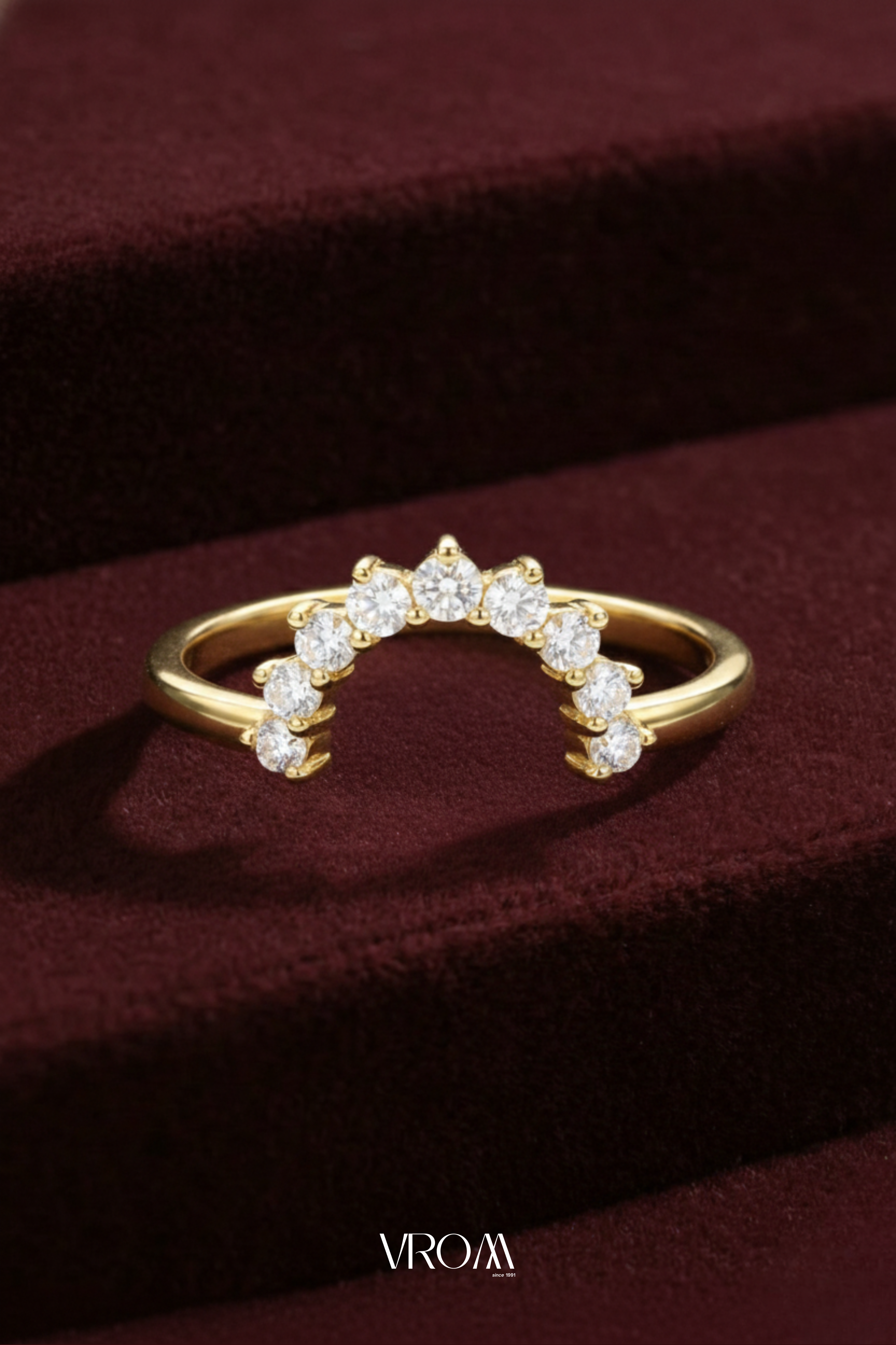 Oval Diamond Stackable Ring, Four Band Diamond Ring, Lab Grown Diamond Engagement Ring, Multi Band Pave Ring, Statement Gold Ring