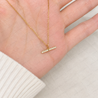 Vintage Geometric Lab Grown Diamond Necklace, Round Diamond Pendant Necklace, Art Deco Diamond Necklace, Solid Gold Necklace