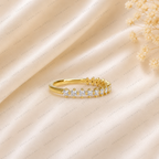 Diamond Eternity Band | Lab Grown | Solid 14K Yellow Gold Stacking Ring