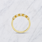 Oval Lab Grown Diamond 5-Stone Bezel Set Wedding Band