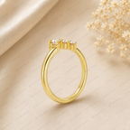 Curved Lab Grown Diamond Band with Round Stones – Bridal Ring