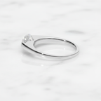 Modern Oval Cut East West Ring | Lab Grown Diamond | 14K Yellow Gold Sleek Style