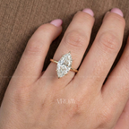 3ct Marquise Solitaire Engagement Ring | Lab Grown Diamond | 14k Yellow Gold