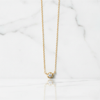 Minimalist Bezel Set Jewelry Set 4 in 1 | Lab Grown Diamond | 14K Yellow Gold