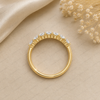Oval Lab Grown Diamond Anniversary Band in Solid 14K Gold