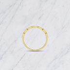 Emerald Cut Lab Grown Diamond East West Bezel Set Wedding Band in Solid 14K Gold