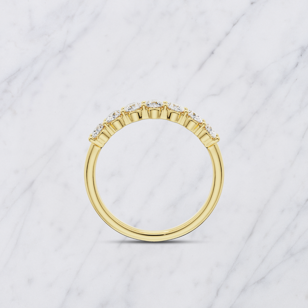 Oval Lab Grown Diamond Anniversary Band in Solid 14K Gold